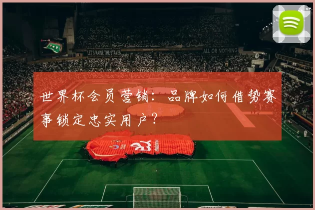 世界杯会员营销：品牌如何借势赛事锁定忠实用户？