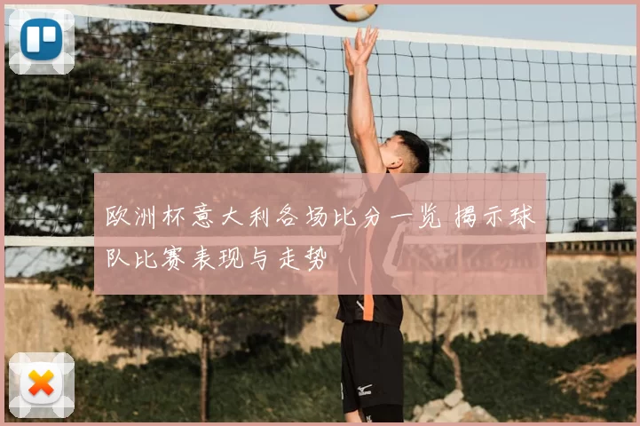 欧洲杯意大利各场比分一览 揭示球队比赛表现与走势
