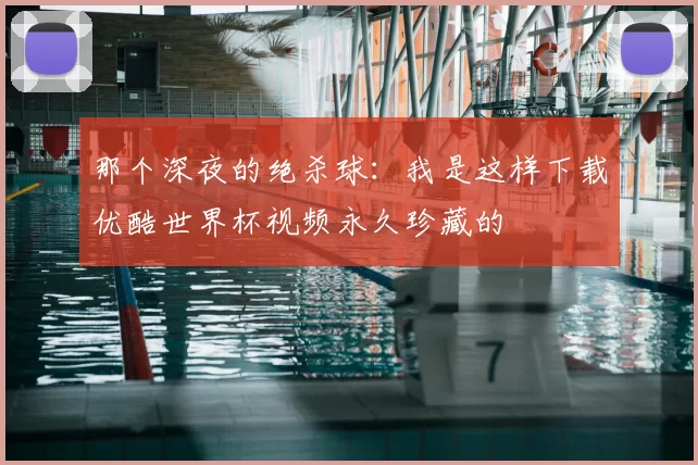 那个深夜的绝杀球:我是这样下载优酷世界杯视频永久珍藏的
